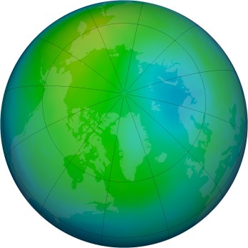Arctic ozone map for 1993-11